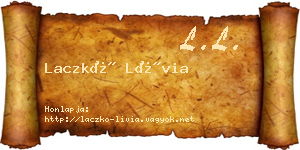 Laczkó Lívia névjegykártya