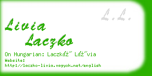livia laczko business card